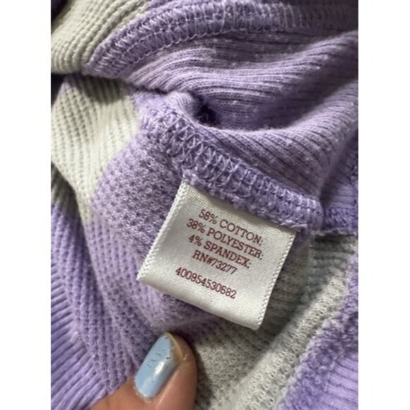 So Long Sleeve Kangroo Pouch Pull Over Long Hood T-Shirt Size XS Purple Gray - Picture 10 of 16